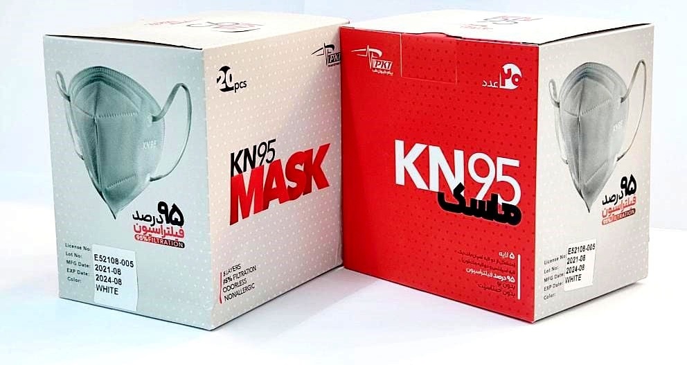ماسک KN95 پشت گوشی (کد 0010) - کالای پزشکی ترکش
